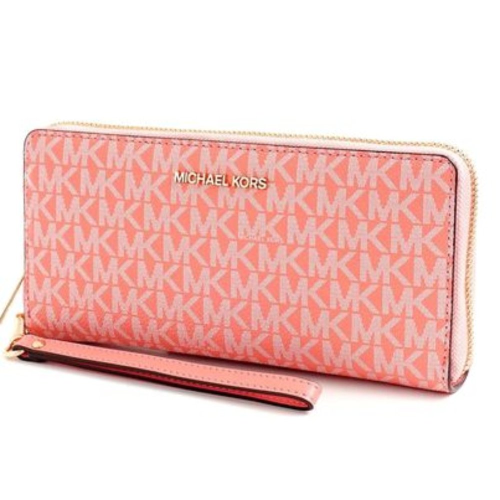 Michael Kors Jet Set Travel Large Continental Wristlet Wallet - Sherbert Multi